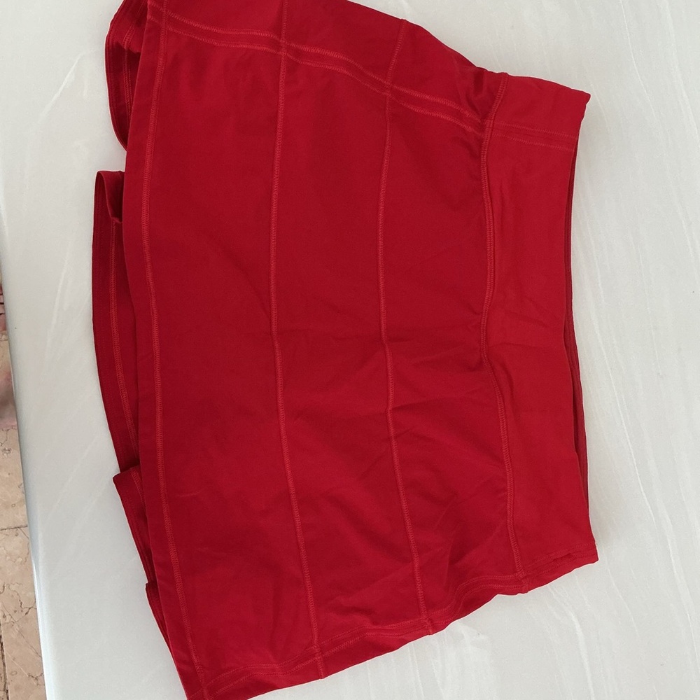 Lululemon High Rise Red Skirt